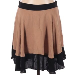 A.L.C “Helene”‎ Tan Black Pleated Skirt Size 4